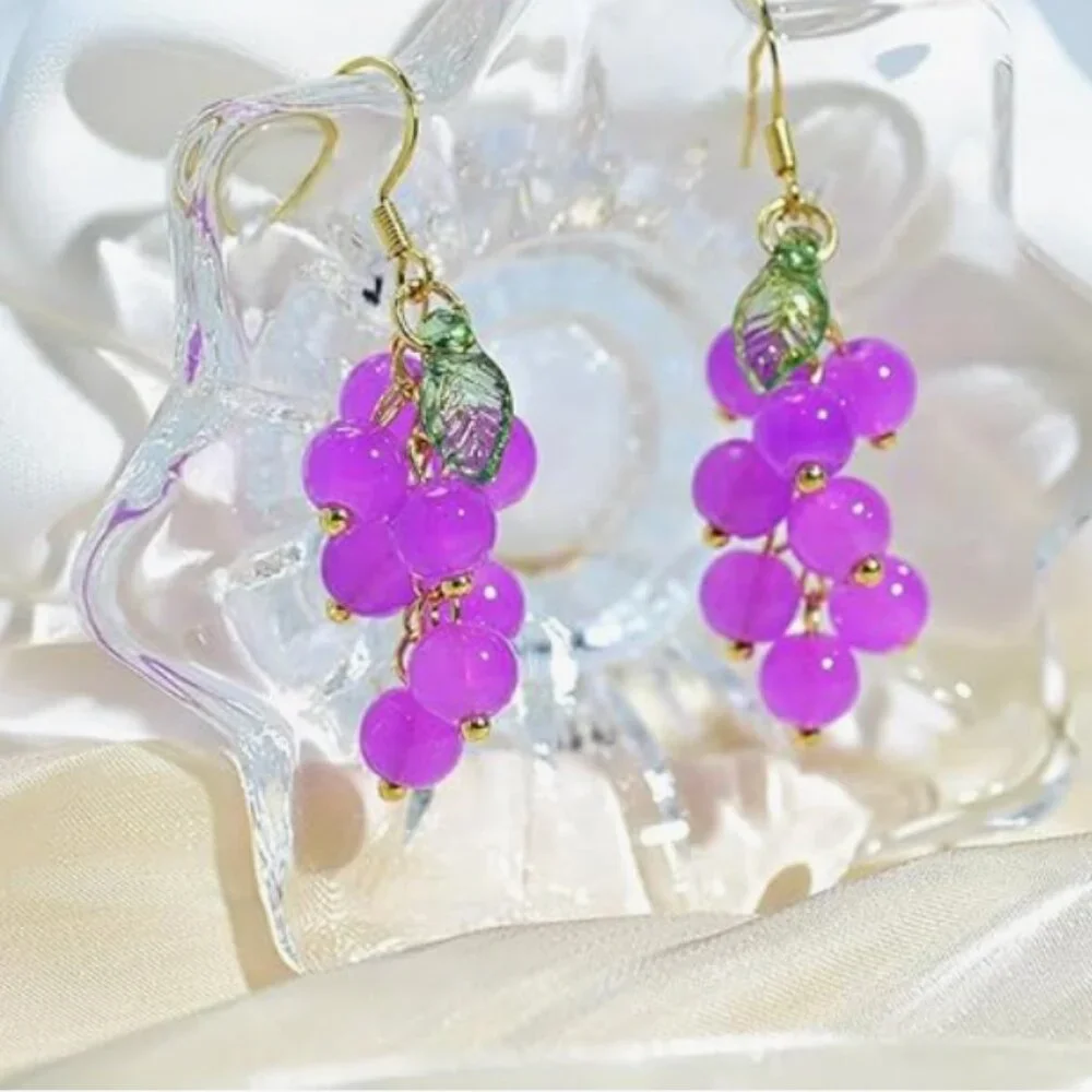 Summer Purple Currant Earrings